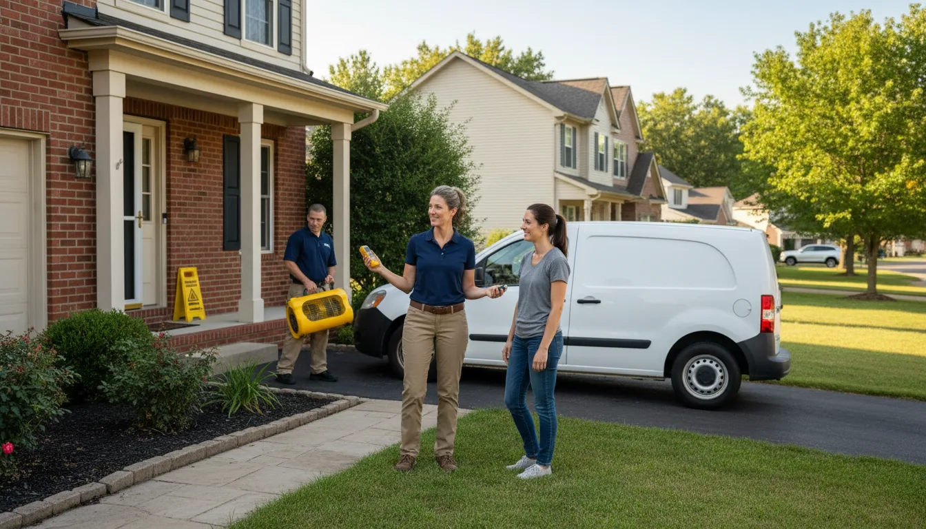 Residential water damage restoration in Adrian, PA